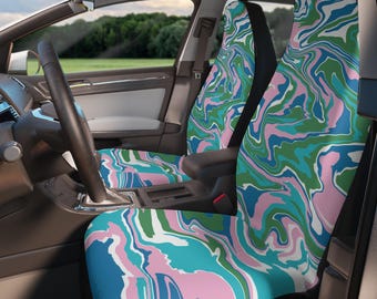 Light winter colors custom car seat covers