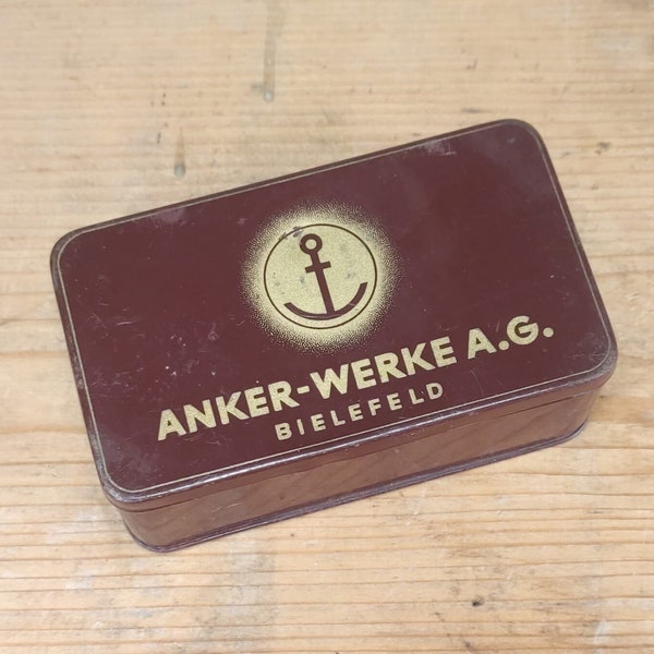 Vintage Anker-Werke A.G. Bielefeld Sewing Tin made in Germany