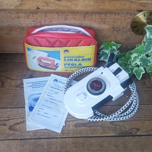 Vintage Travel Iron in Original Case from the 80s, Made in Yugoslavia