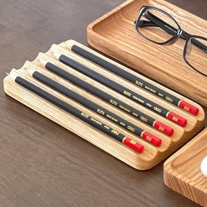 Porte-stylos | Range-stylos en bois | Cadeau de remerciement pour enseignant | Pot à crayons | Porte-stylo de bureau | Porte-crayons en bois pour bureau | Organiseur de bureau en bois
