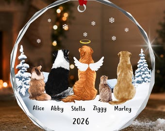 Custom Dog Christmas Memorial Ornament 2026