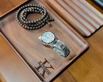 Mens Valet Tray | Catch All Custom Tray | Fathers Day Gift From Daughter | Desk Drawer Organizer | Wallet Tray | Gift For Him Unique
