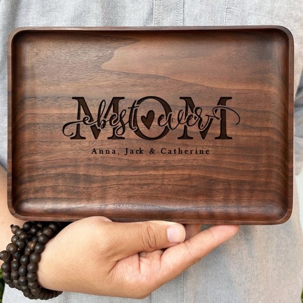 Black Walnut Tray | Catch All Custom Tray | Thoughtful Mothers Day Gift Ideas | Wood Valet Tray | Personalized Jewelry Tray