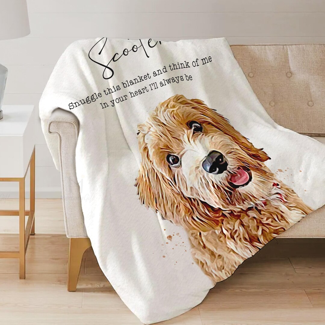 Personalized Dog Memorial Photo Blanket Gift, Custom Loss of Pet ...