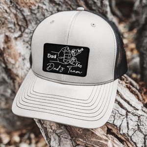 Custom Dad Hat, Dad Fist Bump Hat, Dad&#39;s Team Fist Bump Hat, Dad Trucker Hat, Father&#39;s Day Gift From Kids, Hat For Dad, Fathers Day Hat