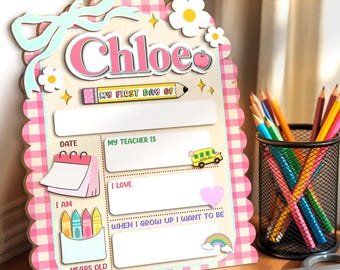 Custom First And Last Day School Sign, Back To School Sign, Preschool Dry Erase Sign, Reusable School Sign, 1st Day of School Board