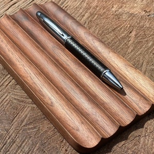 Range-stylos en bois | Cadeau de remerciement pour enseignant | Porte-stylos en noyer | Pot à crayons | Porte-stylo de bureau | Pot à crayons en bois | Organiseur de bureau en bois