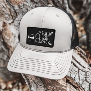 Custom Dad Hat, Dad Fist Bump Hat, Dad Trucker Snapback Hat, Father&#39;s Day Gift From Kids, Hat For Dad, Dad Trucker Hat, Fathers Day Hat