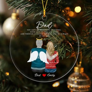 Personalized Loss Of Dad Memorial Ornament 2024, Father & Daughter Memorial Gift, Dad Remembrance Ornament, Dad Memorial Gift From Daughter