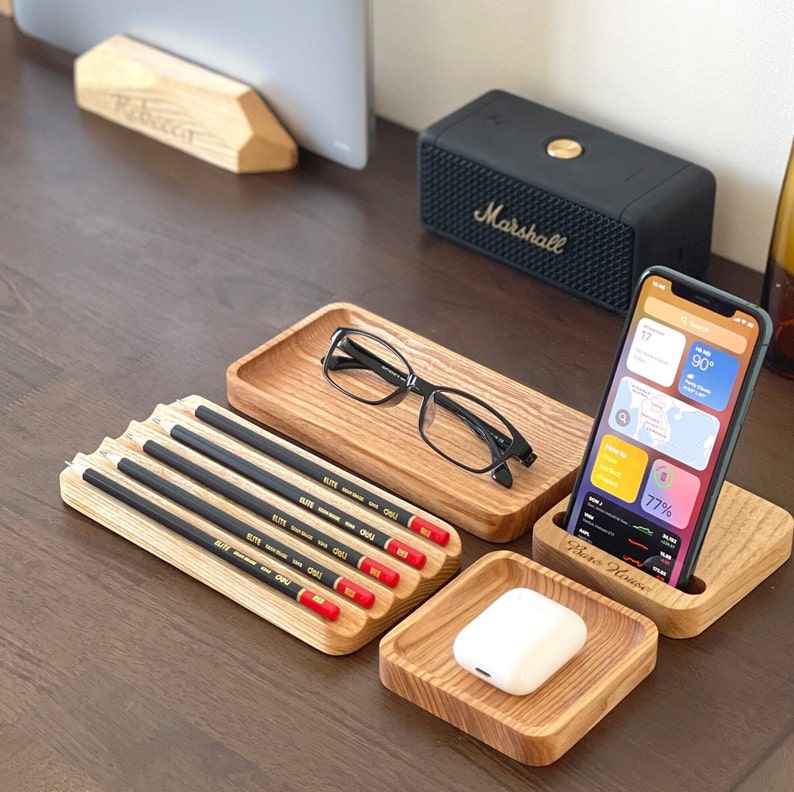 Walnut Pen Tray |
Teacher Appreciation Gifts | 
Wooden Pen Tray For Desk |