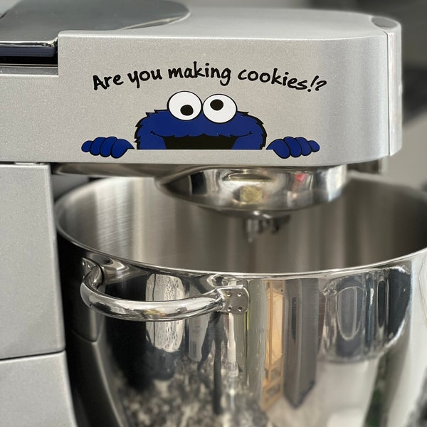 Cookie Monster decal for mixer