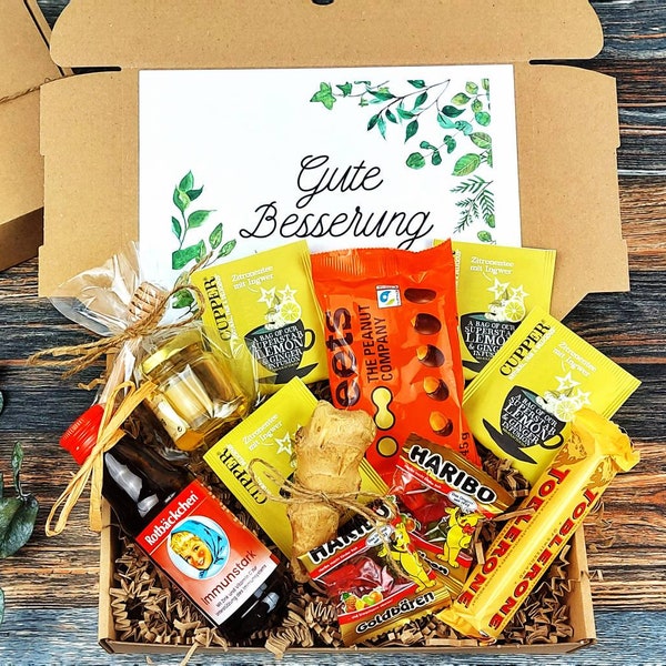 Gute Besserung Geschenkbox, Erkältungsset, Wohlfühlset, Geschenkset, Gesundheit, Quarantäne Paket, Geschenk zur Genesung