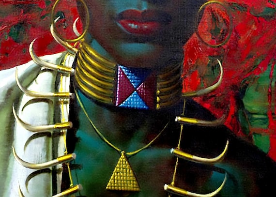 Tretchikoff Zulu Maiden Print, African Girl, Mid Century Modern