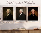 アメリカ大統領ポスター、ワシントン、アダムズ、ジェファーソン、初期