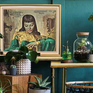 Tretchikoff Lady from Orient print, Mid Century Modern Wall Art, Famous Art, Mid Century Kitsch Poster, Chinese Lady, Asian Art