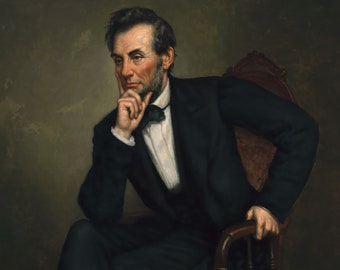 エイブラハム・リンカーンの肖像画、アンティークのアメリカ大統領