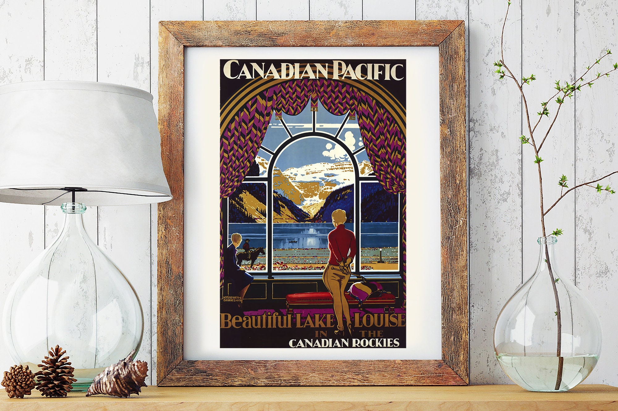 絵画  Lake Louise Lake Louise Watercolor Painting, Lake Louise Poster, Banff