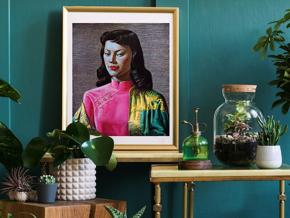 Tretchikoff Miss Wong Print, Mid Century Modern Wall Art