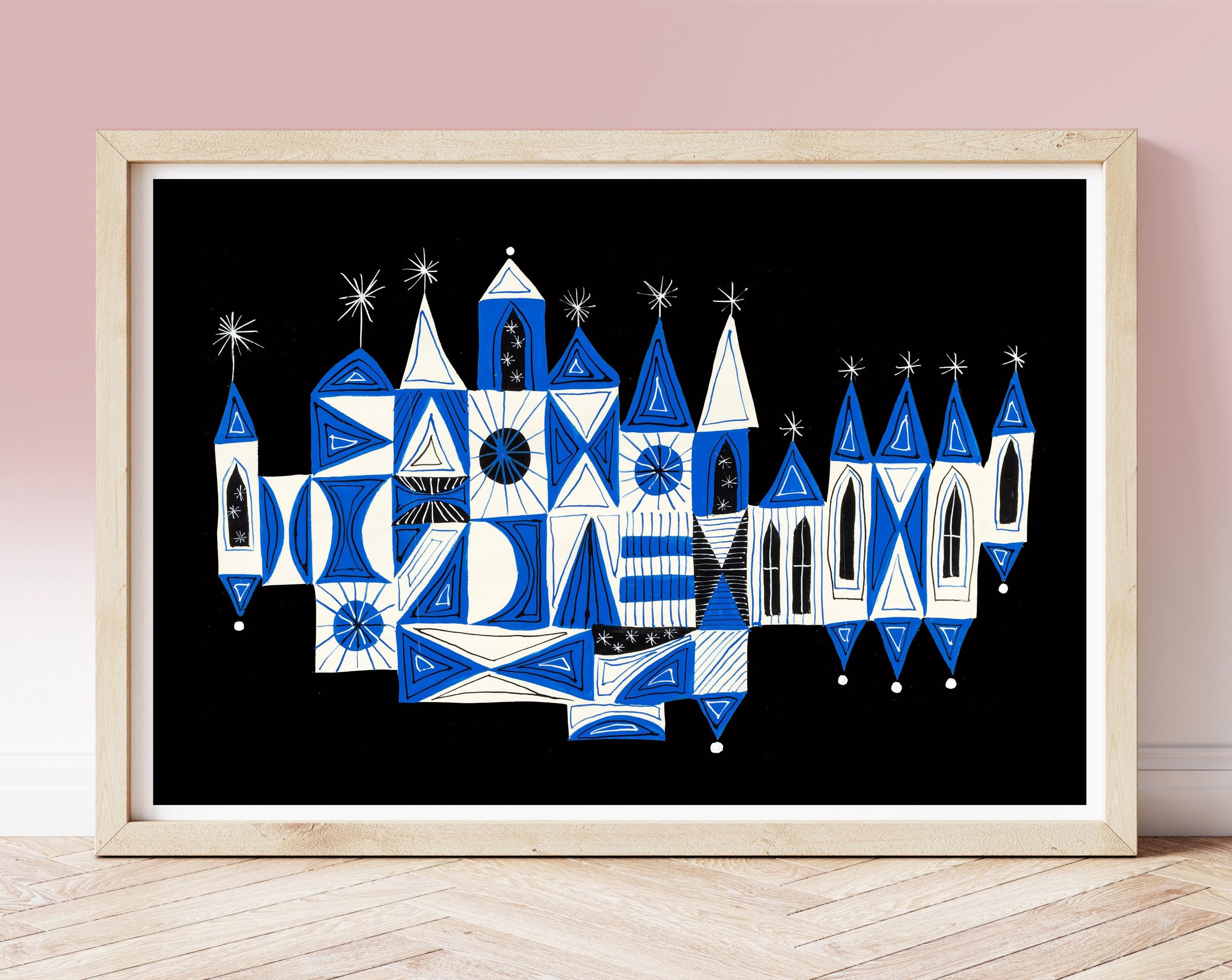 Vintage Mary Blair Print, Its a Small World Circa 1960s