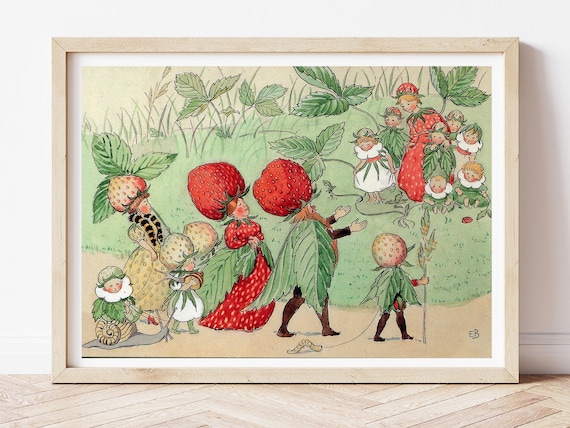 スウェーデンの古い絵本 エルサ・ベスコフの素敵な挿絵꙳⋆花の歌　ビンテージ洋書 北欧洋書 古本市】エルサ・ベスコフの絵本