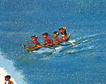 1962 年頃のレイ・ランターマンによるマウイ島のビンテージ ハワイ島