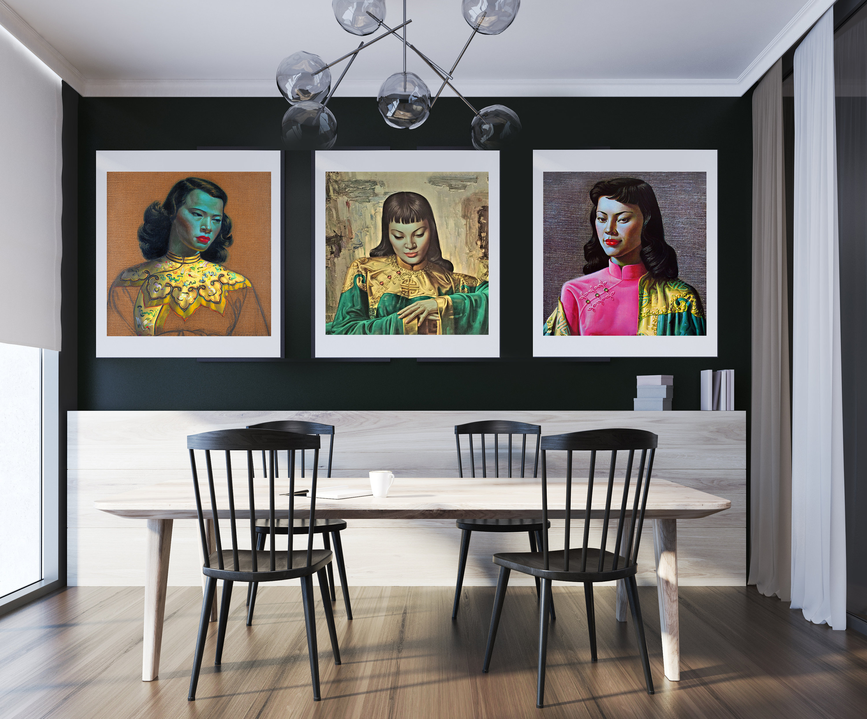 【beautiful woman telling the truth】風刺画 beautiful woman telling the truth】風刺画 Tretchikoff Set of 3