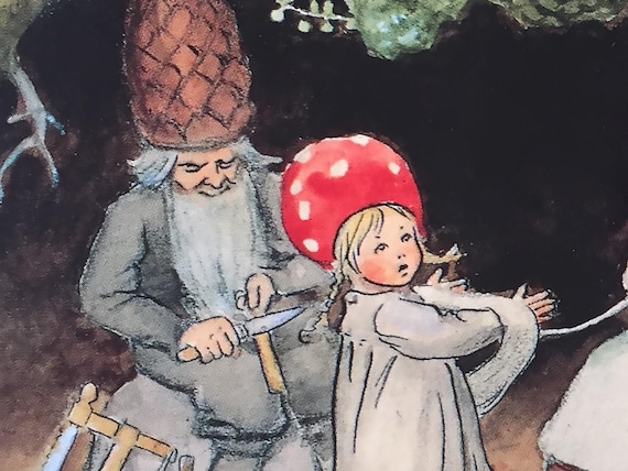 エルサ・ベスコフのポスター、森の子供たち、スウェーデンのフェアリー