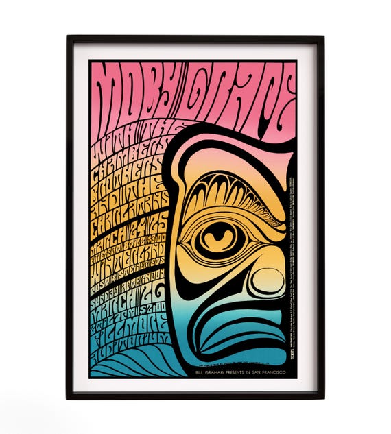 Vintage Moby Grape Poster, Chambers Brothers & the Charlatans, San