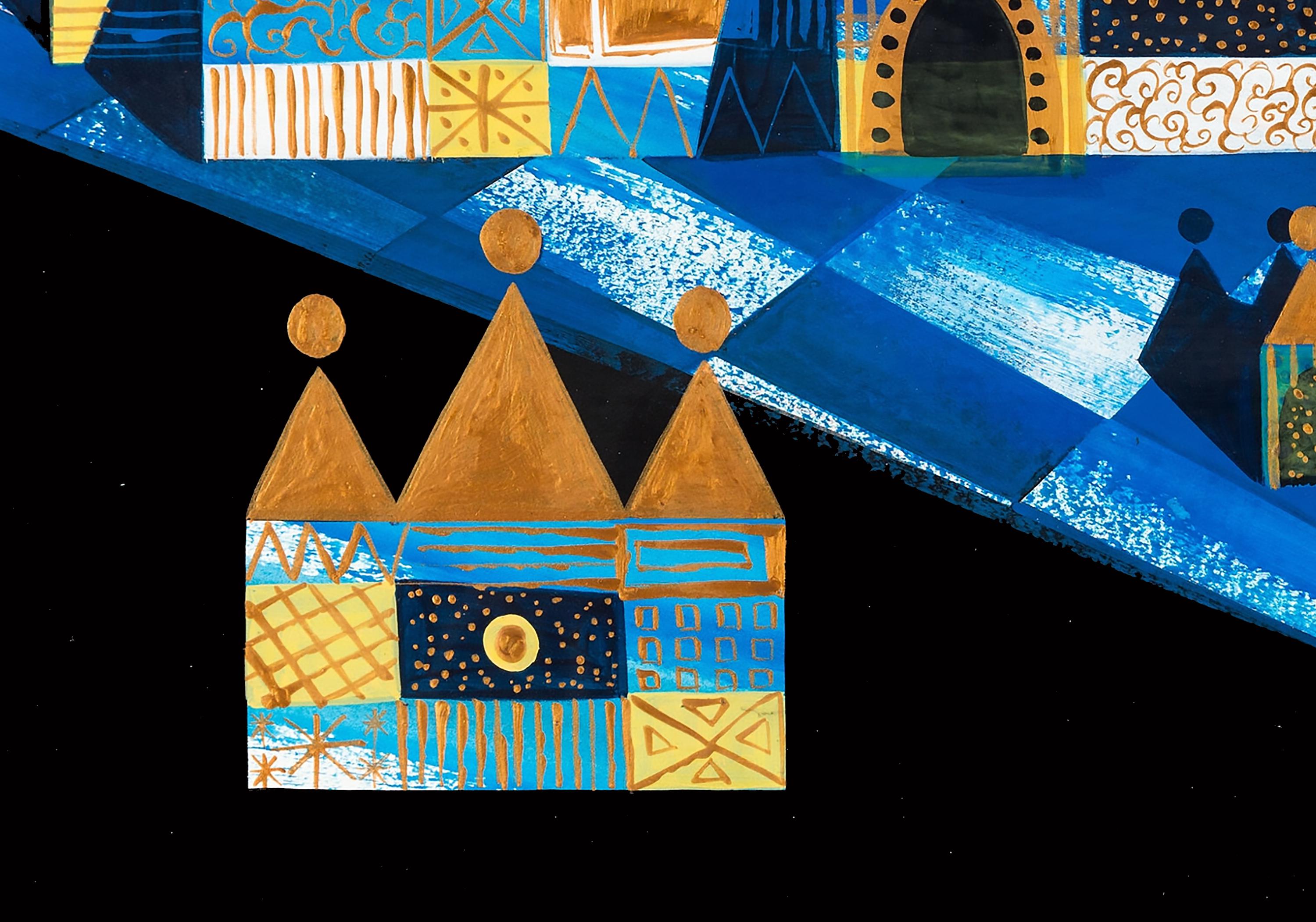 Vintage Mary Blair Print, Its a Small World Circa 1960s