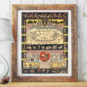 Vintage Evolution of the Cowboy, 1933 Rodeo Poster by Jo Mora, Sweetheart of the Rodeo, calf roping, steer wrestling, Calgary Stampede