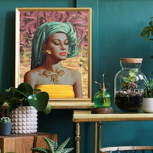 Tretchikoff Balinese Girl print, Mid Century Modern Wall Art, Famous Art, Mid Century Kitsch Poster, Asian Poster