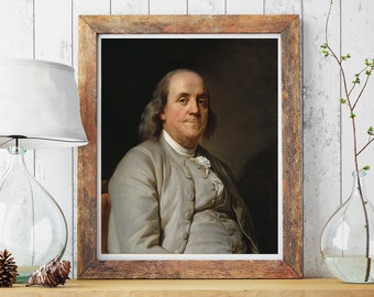 ベンジャミン・フランクリンの肖像画、有名なアメリカ人