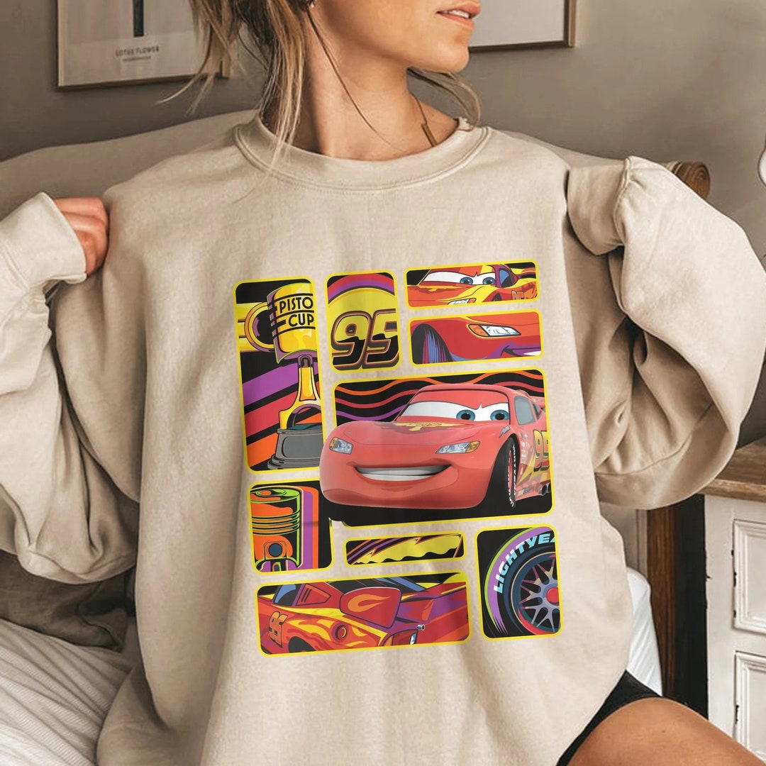 Lightning Mcqueen Sweatshirt Lightning Mcqueen Hoodie Disney Etsy