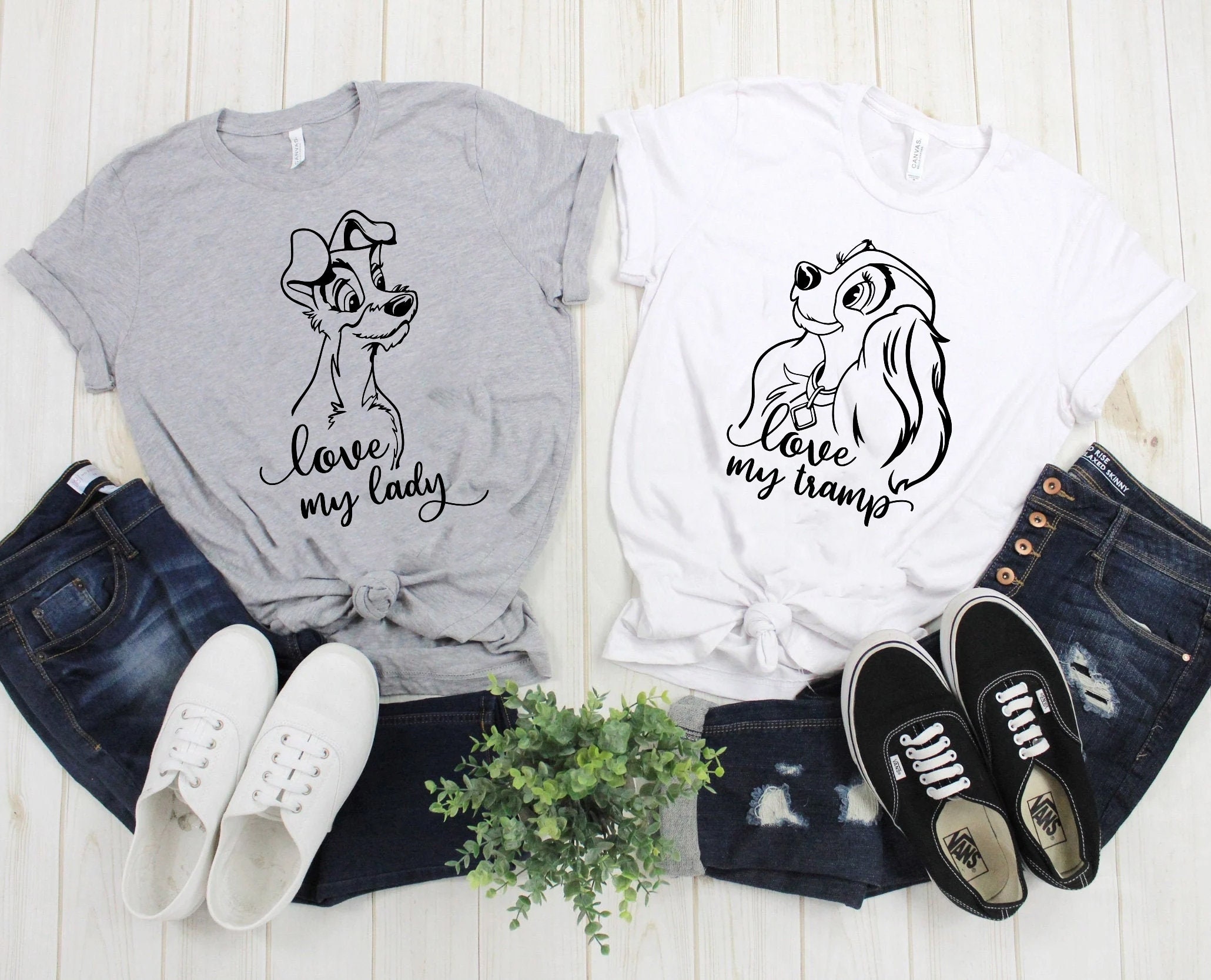 Discover Lady And The Tramp Shirt, Disney Couple Shirt, Disney Honeymoon Shirt, Disney Matching Shirt