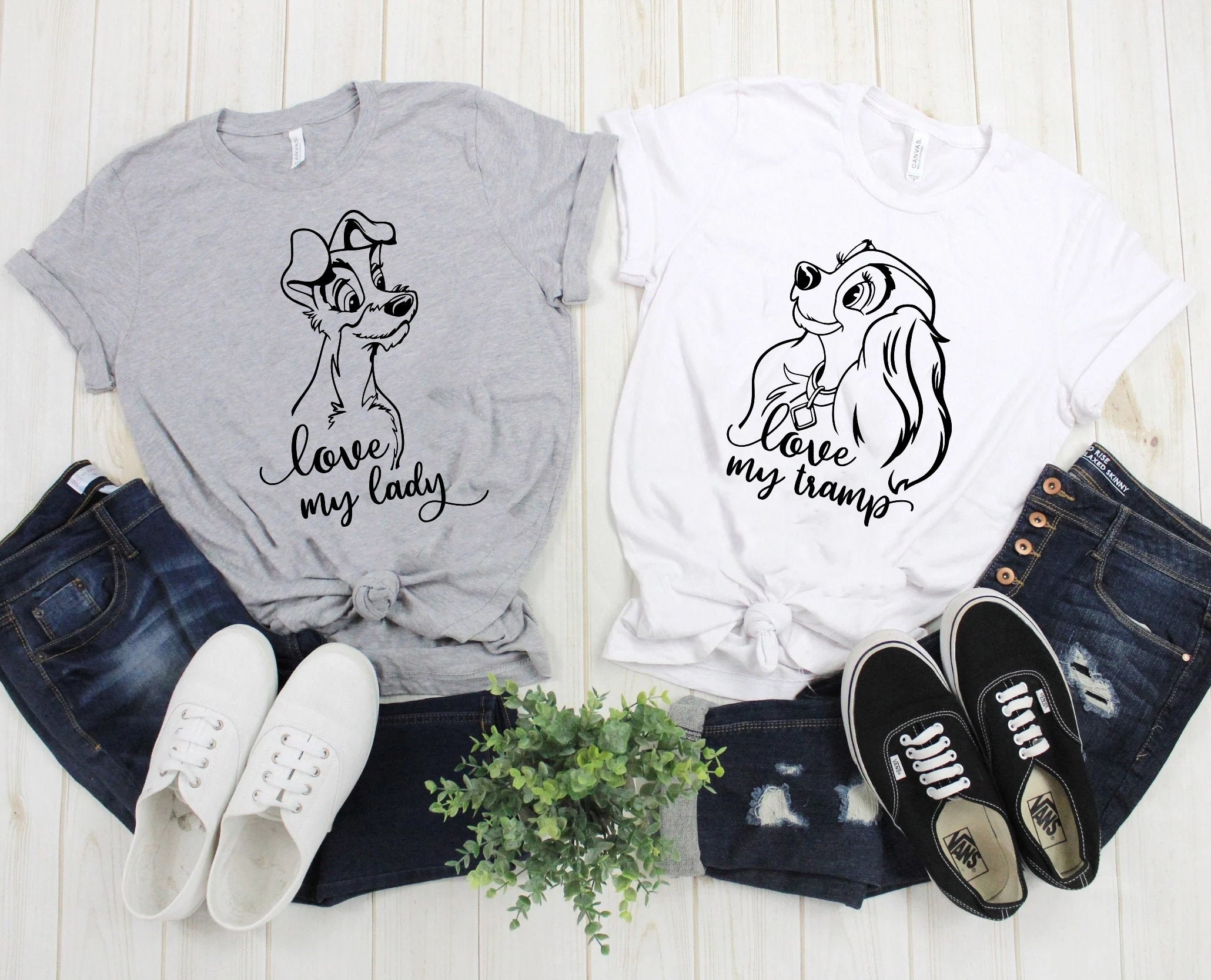 Lady And The Tramp Shirt, Disney Couple Shirt, Disney Honeymoon Shirt, Disney Matching Shirt