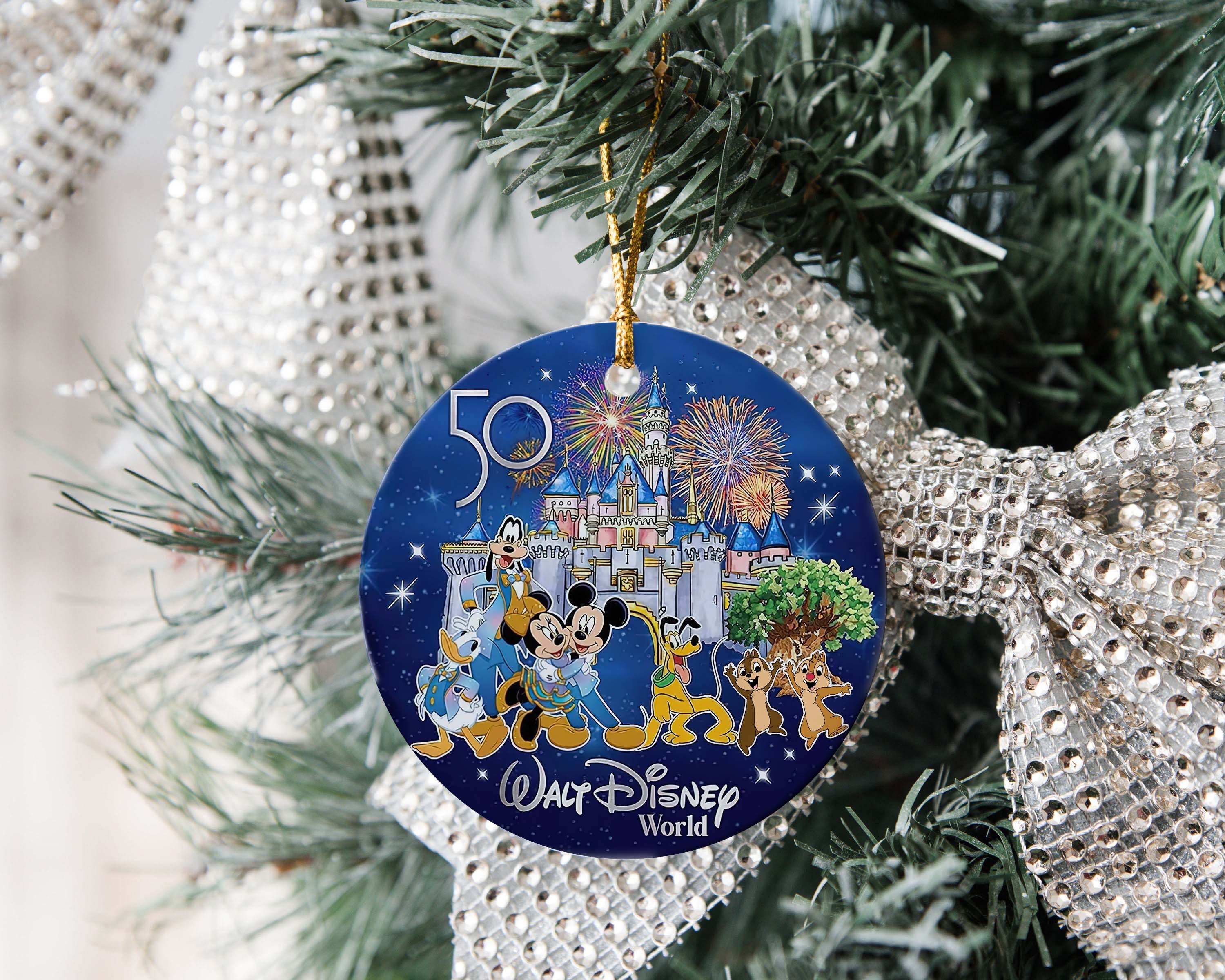 Disney 50th Anniversary Ornament, Mickey Minnie Christmas Ornament