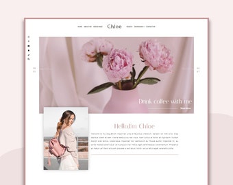 Chloe-Responsive Blogger Template,Blogger Template,responsive template,premade feminine Blogspot layout ,lifestyle,design with slider