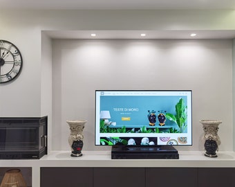 Sizilianische Köpfe, sizilianische Moorköpfe aus handgefertigter Caltagirone-Keramik H.50 L.35 cm