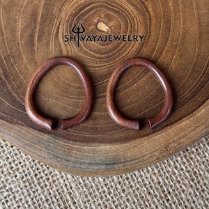 4g 6g 8g Simple Gauge Earrings, Wood Gauges, Handmade Earrings, Sono Wood Earrings, Saba Wood Gauge, Tamarind Wood Earrings, Handmade Gauges