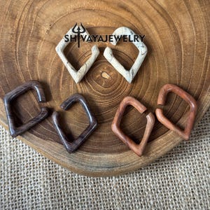 4g 6g 8g Simple Gauge Earrings, Wood Gauges, Handmade Earrings, Sono Wood Earrings, Saba Wood Gauge, Tamarind Wood Earrings, Handmade Gauges