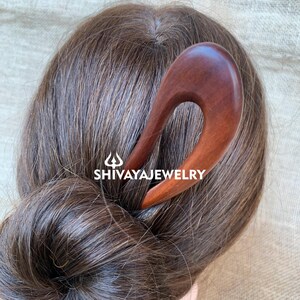 Carved Wood Simple Hair Sticks, Two Prongs Hair Fork, Wooden Hair Fork, Wood Hair Pin, For Women, For Her, Gift