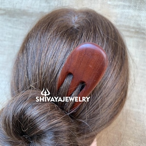 Carved Simple Wood Hair Sticks, Three Prongs Hair Fork, Wooden Hair Fork, Wood Hair Pin, For Women, For Her, Gift