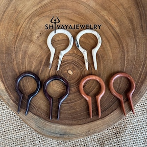 4g 6g 8g Simple Gauge Earrings, Wood Gauges, Handmade Earrings, Sono Wood Earrings, Saba Wood Gauge, Tamarind Wood Earrings, Handmade Gauges