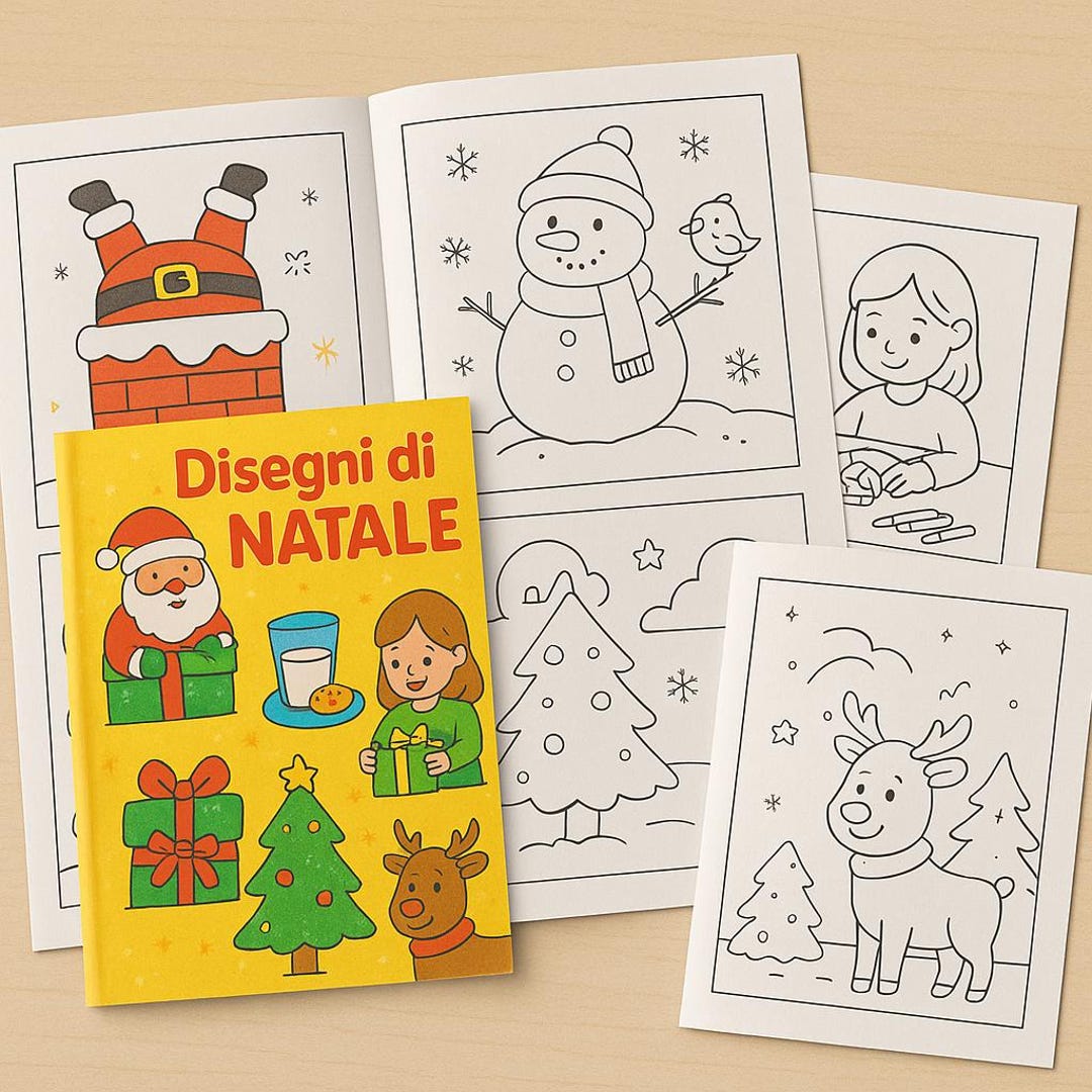 Libretto Disegni Di Natale Da Colorare per Bambini – 20+ Pagine ...