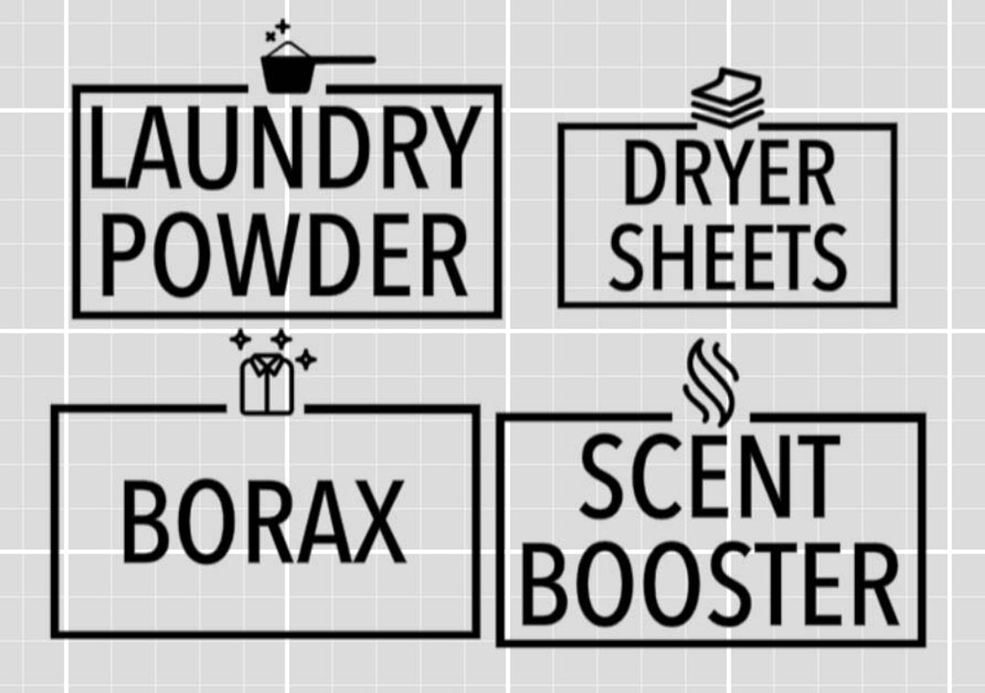 Laundry Jar Vinyl Decals Etsy