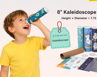 DIY Kaleidoscope Kit – Cartoon, Foil, Monster Truck, Pirate Themes, STEM Toy, Party Favor, STEM Toy