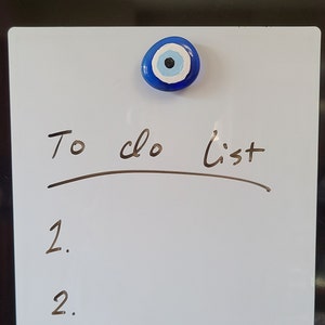 Paint Your Own Nazar Bead Magnet, Turkish Blue Evil Eye Craft, Refrigerator Magnet Craft, Kid’s Cultural Craft
