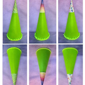 Felt Schultüte: 24" DIY School Cone, First Day of School Gift Lime Green