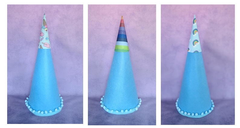 Felt Schultüte: 24" DIY School Cone, First Day of School Gift Sky Blue