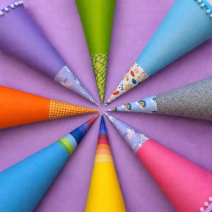 Felt Schultüte: 24" DIY School Cone, First Day of School Gift